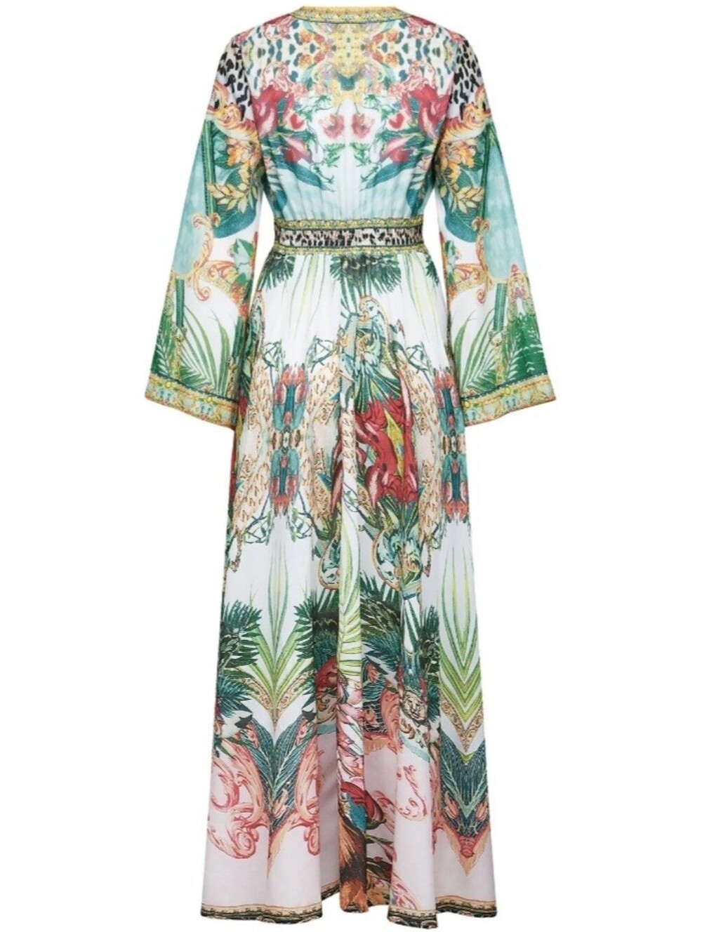 Miss Rosier Tropical Floral Maxi Dress/Kimono Size Large - Picture 14 of 16